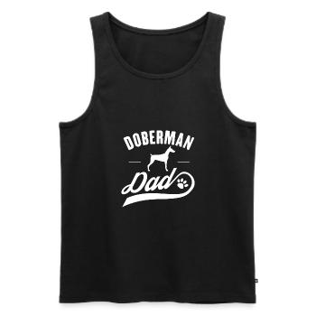 Doberman Dad T Shirt Dog Owner Lover - Men's Premium Organic Tank Top - black - Front - Michal (187cm)