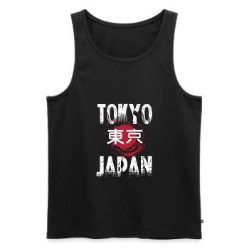 Tokyo, Japan - Männer Premium Bio Tank Top - Schwarz - Vorne - Michal (187cm)