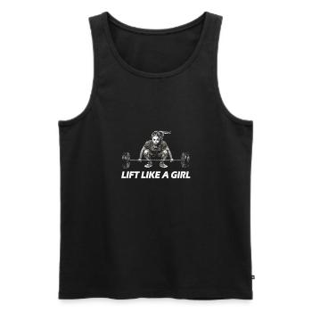 Lift Like A Girl! - Men's Premium Organic Tank Top - black - Front - AI Model Male 178 light (178cm)