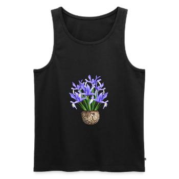 flowers lilies tulips orchids sunflower dahlia ger - Männer Premium Bio Tank Top - Schwarz - Vorne - AI Model Male 178 light (178cm)
