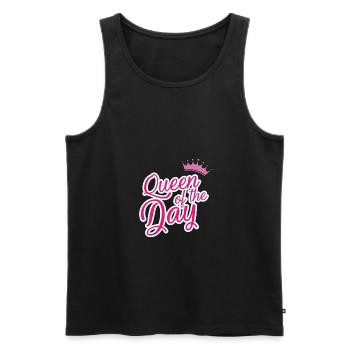 Queen of the day - Geburtstag - Bday - Männer Premium Bio Tank Top - Schwarz - Vorne - Michal (187cm)