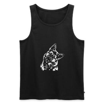 GERMAN SCHÄFERHUND IGP Wilsigns Dog Dog - Men's Premium Organic Tank Top - black - Front - Michal (187cm)