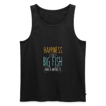 Funny Fishing T Shirts - Männer Premium Bio Tank Top - Schwarz - Vorne - AI Model Male 178 light (178cm)