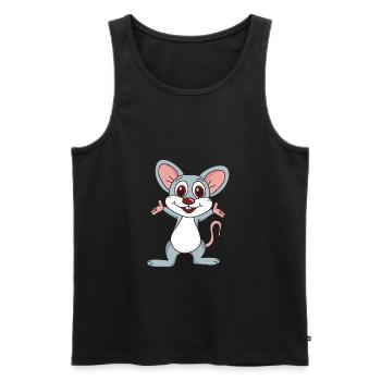 mouse - Men's Premium Organic Tank Top - black - Front - AI Model Male 178 light (178cm)