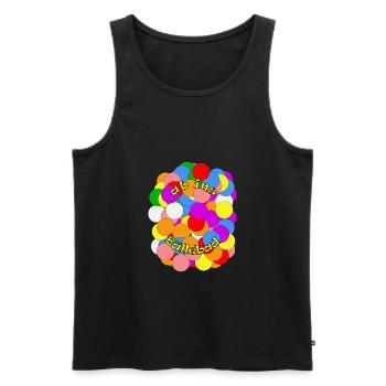 ab ins Bällebad - Männer Premium Bio Tank Top - Schwarz - Vorne - AI Model Male 178 light (178cm)