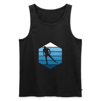 Men's Women's Cross-Country Classic Cross-Country Skating - Men's Premium Organic Tank Top - black - Front - Michal (187cm)