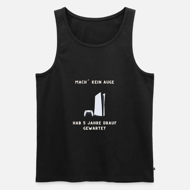 PS 5-Spruch - Männer Premium Bio Tank Top - Schwarz