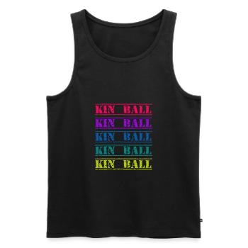 T shirt kin ball sport - Men's Premium Organic Tank Top - black - Front - AI Model Male 178 light (178cm)