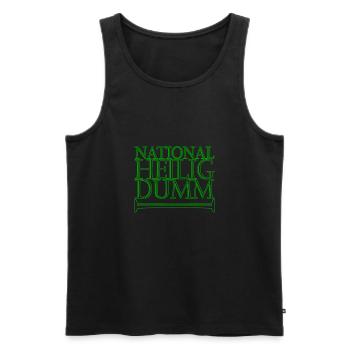 nationalheiligdumm gruen - Männer Premium Bio Tank Top - Schwarz - Vorne - AI Model Male 178 light (178cm)