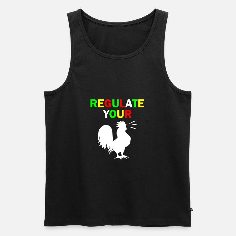 regulate your chicken - Männer Premium Bio Tank Top - Schwarz