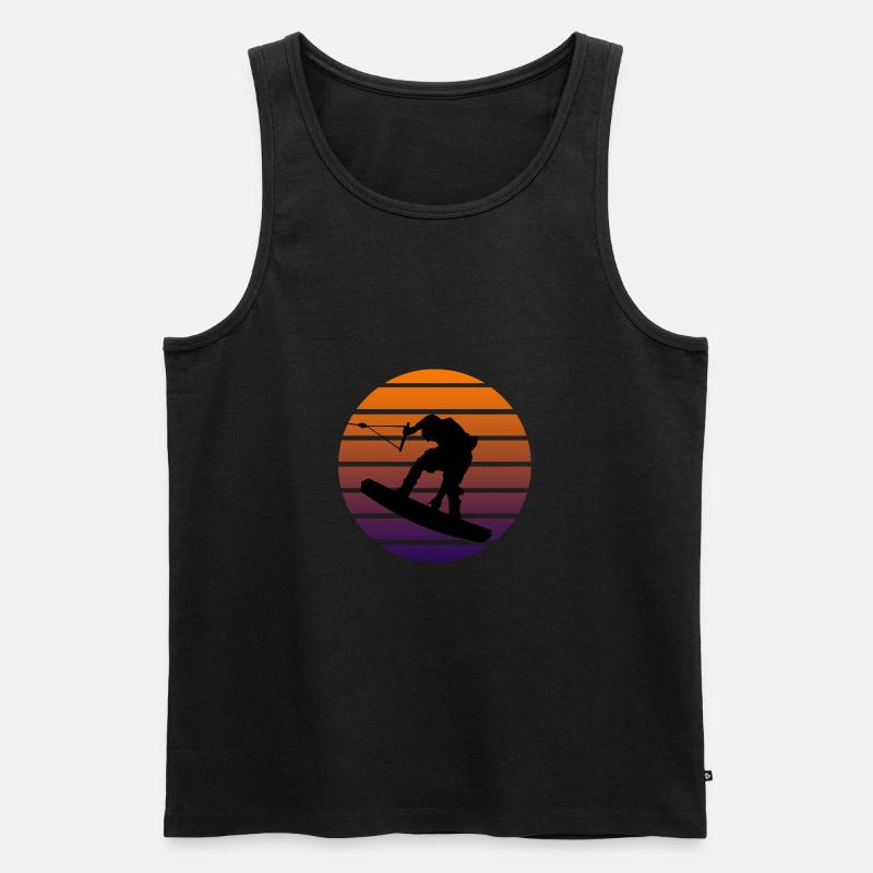 Wakeboard Shirt & Geschenk Wakeboarder - Männer Premium Bio Tank Top - Schwarz