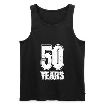 50 Years 50th Birthday Gift - Men's Premium Organic Tank Top - black - Front - Michal (187cm)