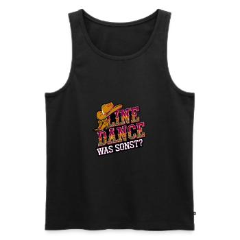 Line Dance Was sonst? Ich bin Line Dancer - Männer Premium Bio Tank Top - Schwarz - Vorne - AI Model Male 178 light (178cm)