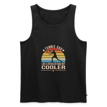 Tennis Dad Like A Regular Dad But Cooler Vintage - Men's Premium Organic Tank Top - black - Front - Michal (187cm)