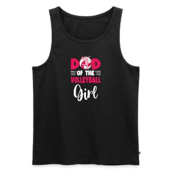 Dad Of the Birthday Girl Volleyball Family - Männer Premium Bio Tank Top - Schwarz - Vorne - Michal (187cm)