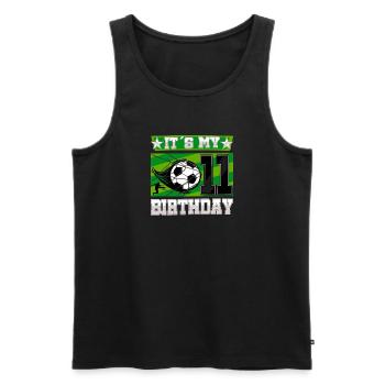 11th birthday Boy Soccer 11 Years Old Gifts - Männer Premium Bio Tank Top - Schwarz - Vorne - Michal (187cm)