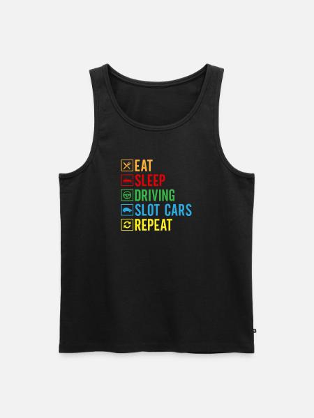 Slot Car Drag Racing Eat Sleep Driving Slot Cars - Men's Premium Organic Tank Top - black