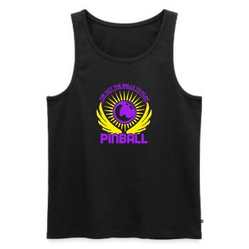 I´ve Got The Balls To Play Pinball Machine Player - Männer Premium Bio Tank Top - Schwarz - Vorne - AI Model Male 178 light (178cm)