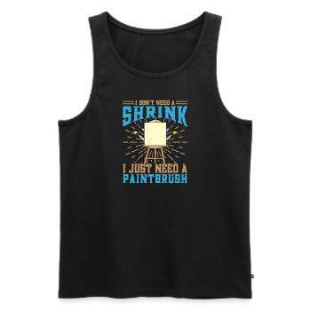 Cool Artist I Need Just A Paintbrush Painter Gift - Männer Premium Bio Tank Top - Schwarz - Vorne - Michal (187cm)