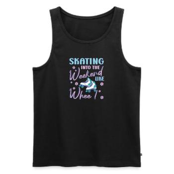 Rollerskater Party Skating Into Weekend Gift Idea - Männer Premium Bio Tank Top - Schwarz - Vorne - Michal (187cm)