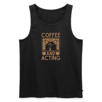 Musical Theatre Coffee And Acting Gift Idea - Männer Premium Bio Tank Top - Schwarz - Vorne - Michal (187cm)