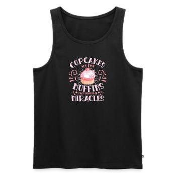 Pastry Lover Muffins Believed Miracles Gift - Männer Premium Bio Tank Top - Schwarz - Vorne - Michal (187cm)