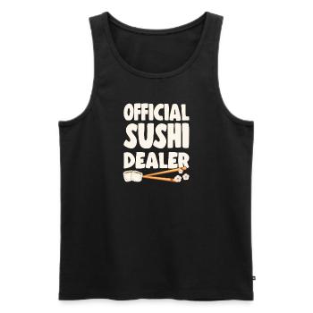 Sushi Lover Official Sushi Dealer Sushi - Men's Premium Organic Tank Top - black - Front - AI Model Male 178 light (178cm)