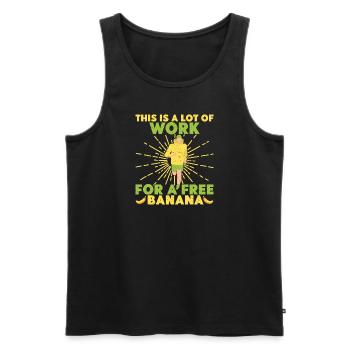 Running Run Work For Free Banana Marathon Runner - Männer Premium Bio Tank Top - Schwarz - Vorne - AI Model Male 178 light (178cm)