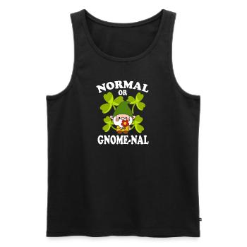 Jardinage de gnome normal ou gnome-na drôle - Débardeur bio Premium Homme - noir - Devant - Michal (187cm)