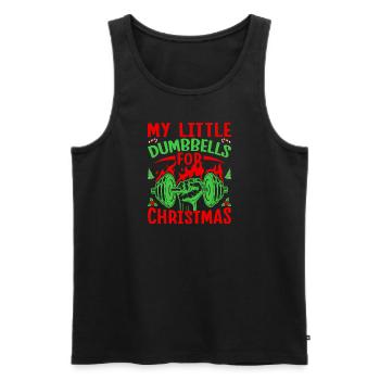 Fitness Fanatics Little Dumbbells For X-Mas - Männer Premium Bio Tank Top - Schwarz - Vorne - AI Model Male 178 light (178cm)