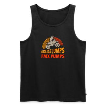 Dirt Biker Riding Endless Jumps FMX Pumps - Männer Premium Bio Tank Top - Schwarz - Vorne - AI Model Male 178 light (178cm)