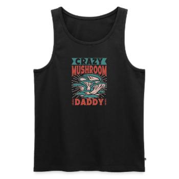 Mushroom Foraging Hunter Crazy Mushroom Daddy - Männer Premium Bio Tank Top - Schwarz - Vorne - Michal (187cm)
