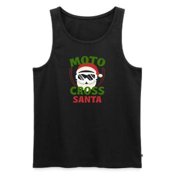Dirtbike Rider Motocross Santa MX Motocross - Männer Premium Bio Tank Top - Schwarz - Vorne - Michal (187cm)