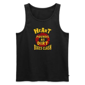 Dirt Biker Riding Heart Pounds As Dirt Bike - Männer Premium Bio Tank Top - Schwarz - Vorne - AI Model Male 178 light (178cm)