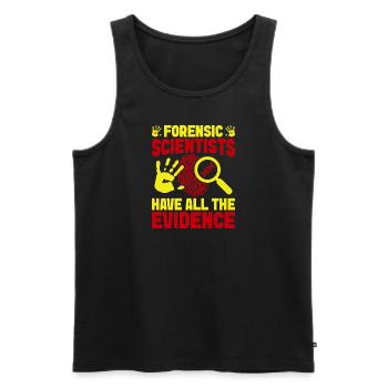 Majeure en sciences médico-légales ont toutes les preuves médico-légales - Débardeur bio Premium Homme - noir - Devant - Michal (187cm)