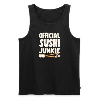 Sushi Lover Official Sushi Junkie - Men's Premium Organic Tank Top - black - Front - AI Model Male 178 light (178cm)