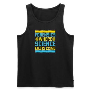 Forensic Science Major Science Meets Crime - Men's Premium Organic Tank Top - black - Front - Michal (187cm)