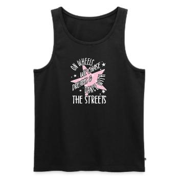 Roller Skating Skate On Wheels We Chase Gifts - Männer Premium Bio Tank Top - Schwarz - Vorne - Michal (187cm)