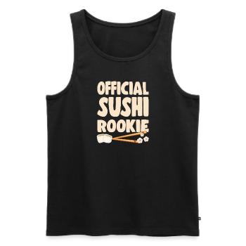 Sushi Lover Official Sushi Rooklie - Men's Premium Organic Tank Top - black - Front - AI Model Male 178 light (178cm)