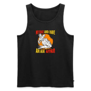 Dirt Biker Riding My Bike & I Have An Air Affair - Männer Premium Bio Tank Top - Schwarz - Vorne - AI Model Male 178 light (178cm)