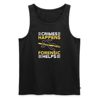 Forensic Analyst Crimes Happens Forensic Helps - Men's Premium Organic Tank Top - black - Front - Michal (187cm)