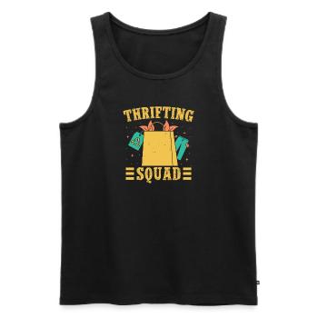 Thrift Shopper Thrifting Squad Thrift Store - Männer Premium Bio Tank Top - Schwarz - Vorne - AI Model Male 178 light (178cm)