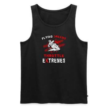 Dirtbike Rider Flying Dreams MX Motocross - Männer Premium Bio Tank Top - Schwarz - Vorne - Michal (187cm)
