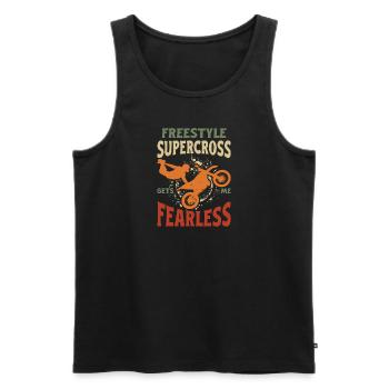 Dirt Biker Riding Get´s Me Fearless Dirt Bike - Männer Premium Bio Tank Top - Schwarz - Vorne - AI Model Male 178 light (178cm)