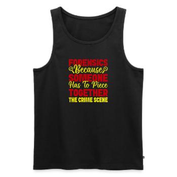 Forensic Science Major Piece Together The Crime - Men's Premium Organic Tank Top - black - Front - Michal (187cm)