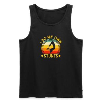 Je fais mes propres cascades Artiste de cirque Costume Cadeaux - Débardeur bio Premium Homme - noir - Devant - Michal (187cm)