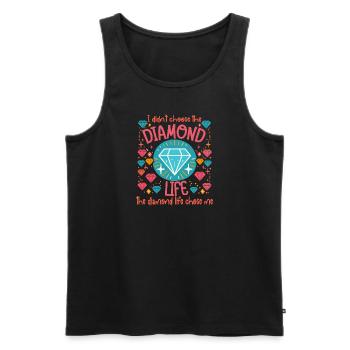 Diamond Painting Artist The Life Chose Me Diamond - Männer Premium Bio Tank Top - Schwarz - Vorne - AI Model Male 178 light (178cm)