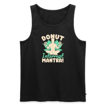 Yoga Donut Interruption Mantra Yoga Drôle - Débardeur bio Premium Homme - noir - Devant - Michal (187cm)