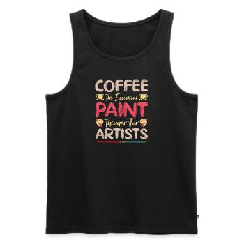 Artist Painter Coffee The Essential Paint Thinner - Männer Premium Bio Tank Top - Schwarz - Vorne - Michal (187cm)