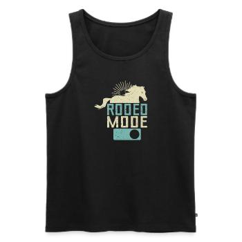 Western Rider Rodeo Fashion Cowgirls Rodeo - Men's Premium Organic Tank Top - black - Front - Michal (187cm)